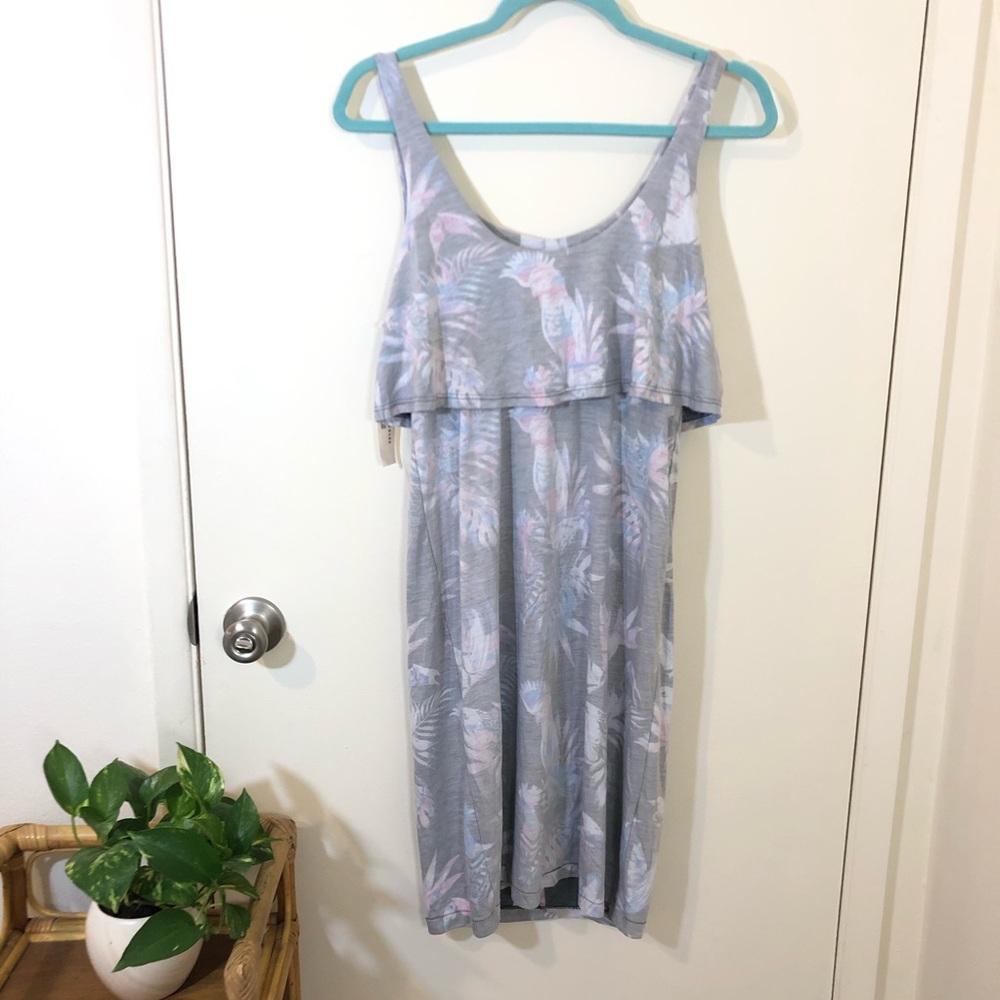 SOL Angeles Tropical Jersey Layered Dress